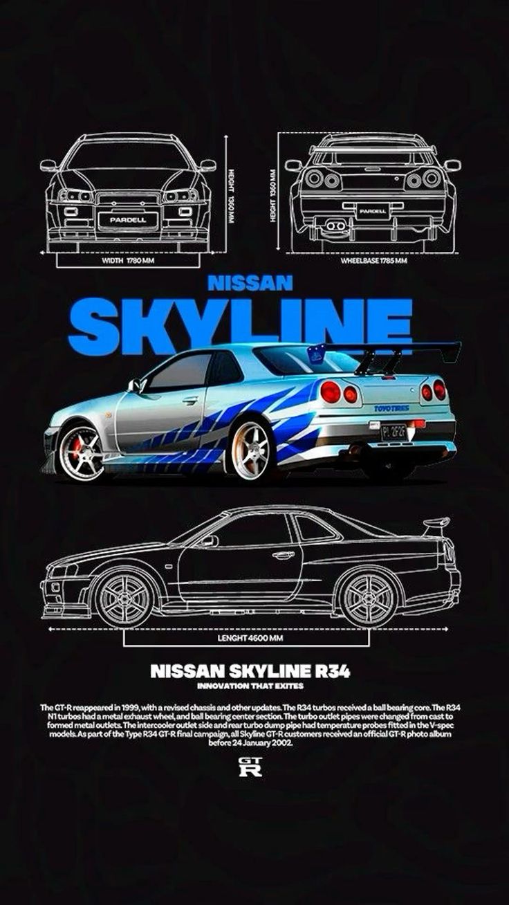 Nissan GTR R34 Oversized 240GSM White Streetwear T-Shirt – BruhFit